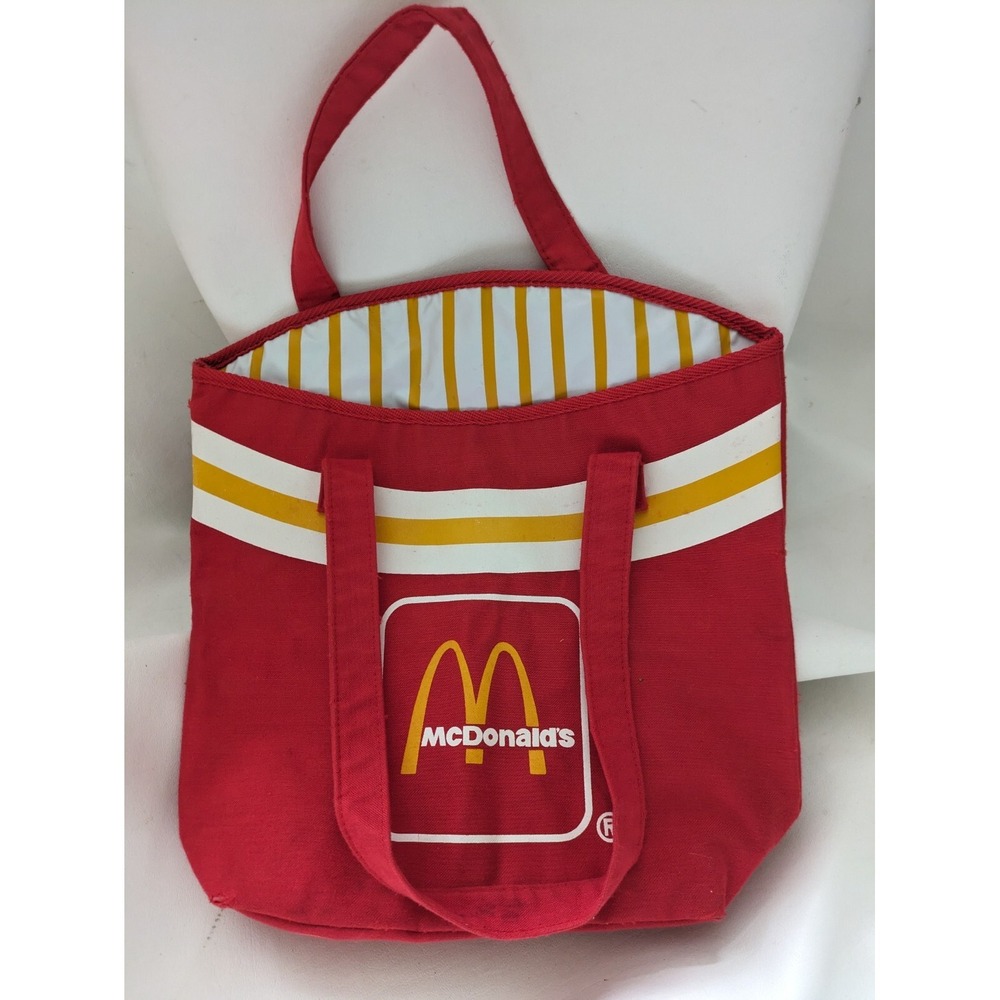 Vintage McDonalds French Fry Canvas Tote Lunch Bag Club II Group II